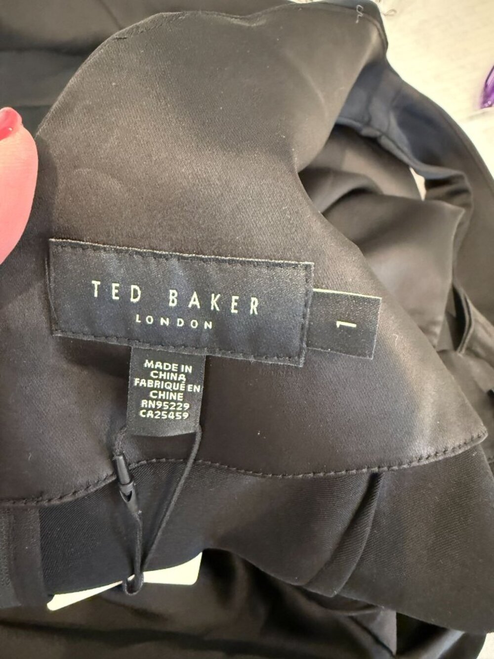Ted Baker Odellia Asymmetric Waist Slip Dress NWT - Size 2 - Picture 4 of 7